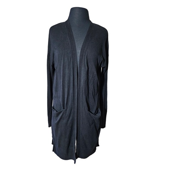 Old navy Solid Open Front Long Knit Cardigan Sweaters with Pockets M - Picture 2 of 8